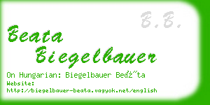 beata biegelbauer business card